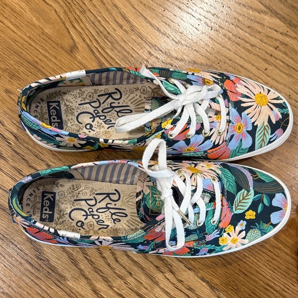 Rifle Paper Co. Keds Floral Canvas Sneakers women’s size 6 - Picture 7 of 8